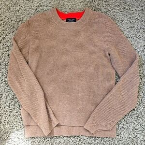 Rag & Bone Cashmere Crew Neck Sweater - Ribbed - Camel - XS - EUC